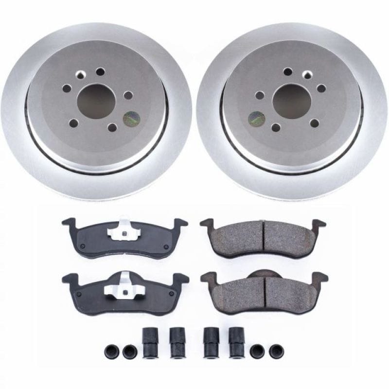 PowerStop — Genuine Geomet Coated Rotor and Low-Dust Ceramic Brake Pad Kit
