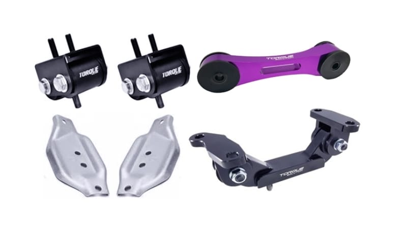 Torque Solution — Torque Solution Engine/Trans/Purple Pitch Mount Kit w/Mount Plates - 02-14 Subaru WRX/04+ Subaru STI