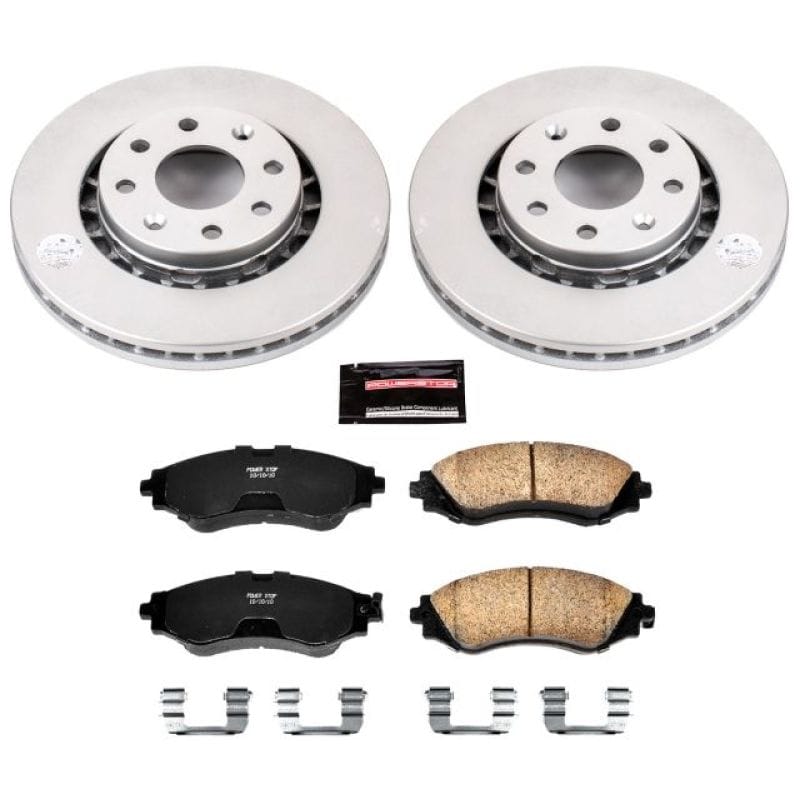 PowerStop — Genuine Geomet Coated Rotor and Low-Dust Ceramic Brake Pad Kit