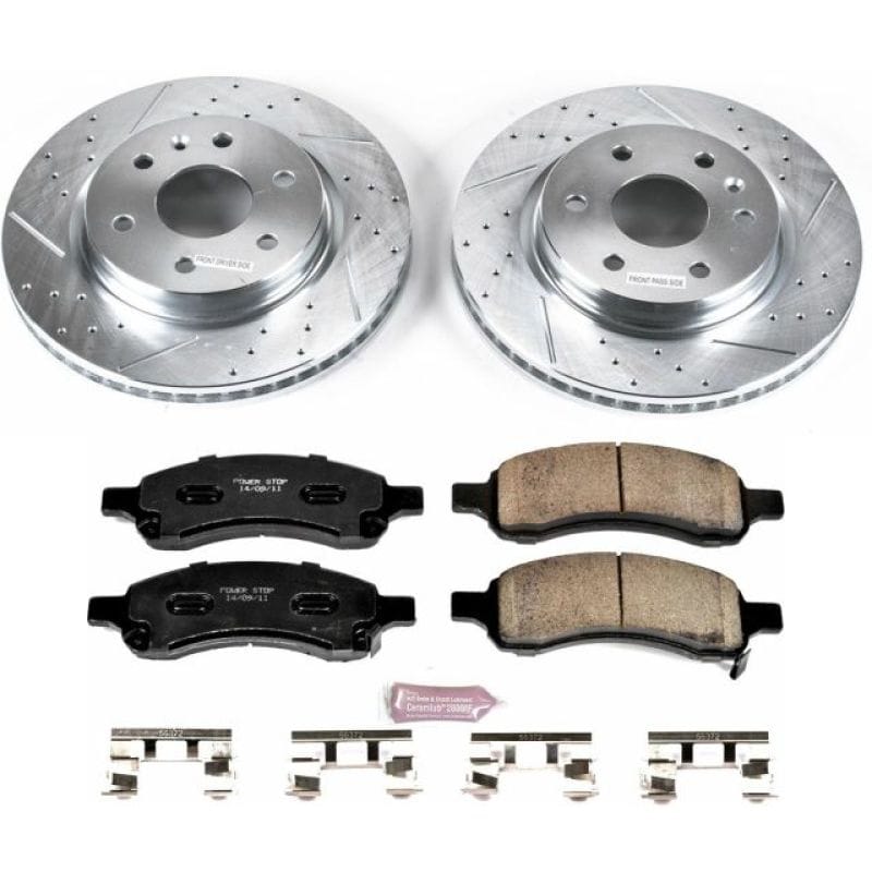 PowerStop — Z36 Truck and SUV Carbon-Fiber Ceramic Brake Pad and Drilled & Slotted Rotor Kit