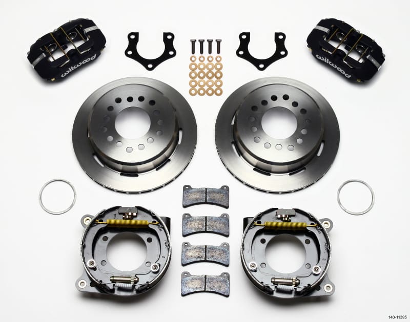 Wilwood — KIT,REAR,DISC/DRUM,MOPAR/DANA,2.36,GREEN SNAP RING,1PC 11.00,BLACK POWDER COAT