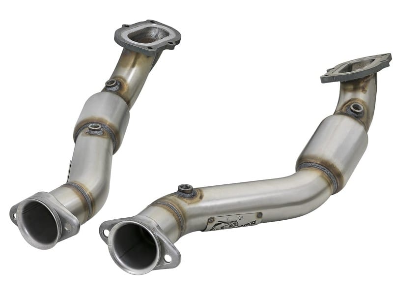 aFe — Twisted Steel 3 IN 304 Stainless Steel Mid Pipe w/ Cat