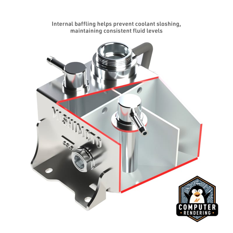 Mishimoto — Aluminum Coolant Expansion Tank, Polished, fits Ford Mustang GT & EcoBoost 2024+