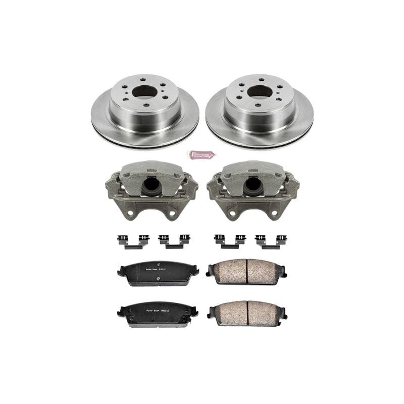 PowerStop — OE Stock Replacement Low-Dust Ceramic Brake Pad, Rotor and Caliper Kit