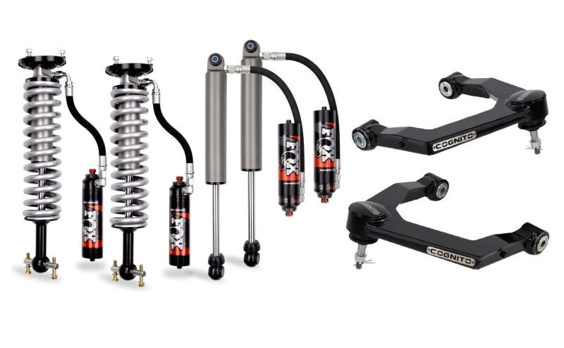 Cognito — 1"Leveling Kit with Fox 2.5 Shocks for 2019-2025  Trail Boss/ZR2/AT4/AT4X 1500