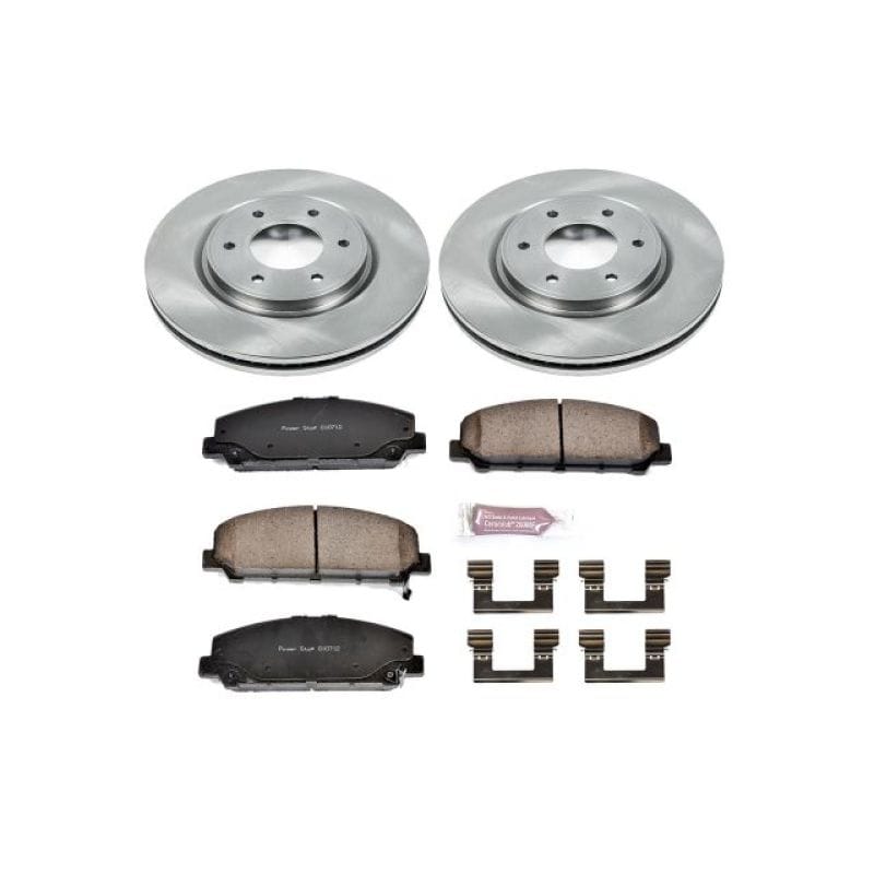 PowerStop — OE Stock Replacement Low-Dust Ceramic Brake Pad and Rotor Kit