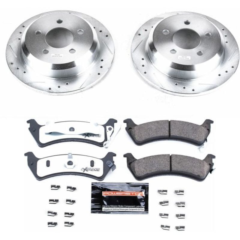 PowerStop — Z36 Truck and SUV Carbon-Fiber Ceramic Brake Pad and Drilled & Slotted Rotor Kit