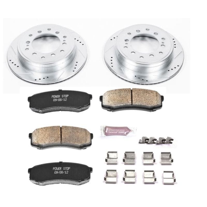 PowerStop — Z23 Daily Driver Carbon-Fiber Ceramic Brake Pad and Drilled & Slotted Rotor Kit