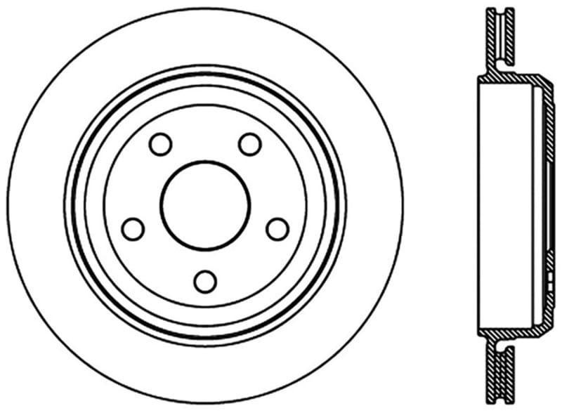 Stoptech — StopTech Sport Slotted Brake Rotor; Rear Left