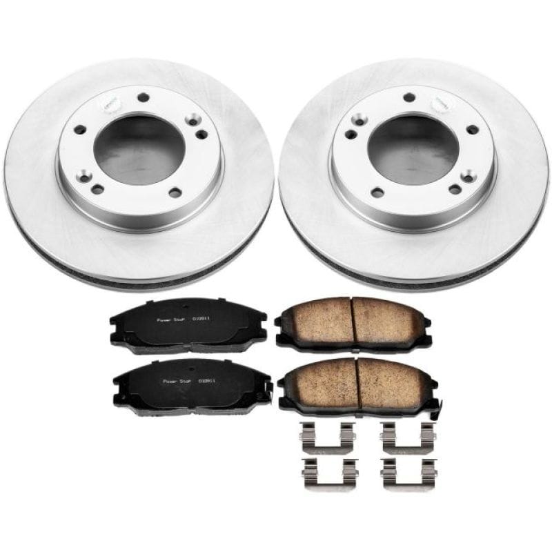 PowerStop — Genuine Geomet Coated Rotor and Low-Dust Ceramic Brake Pad Kit