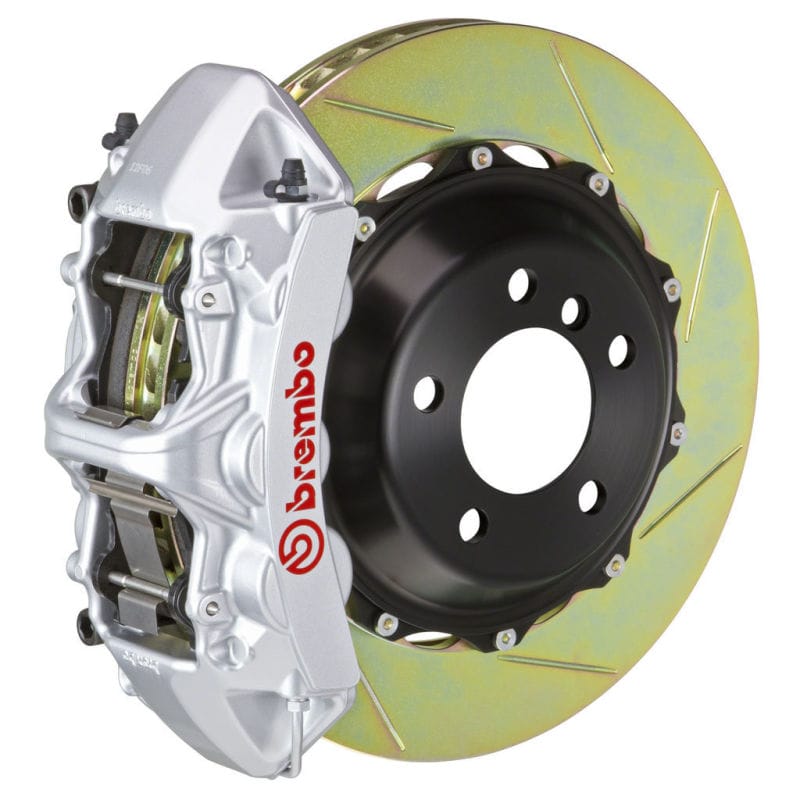 Brembo — Brembo 02-05 996 GT2 Front GT BBK 6 Piston Cast 380x32 2pc Rotor Slotted Type1 -Silver