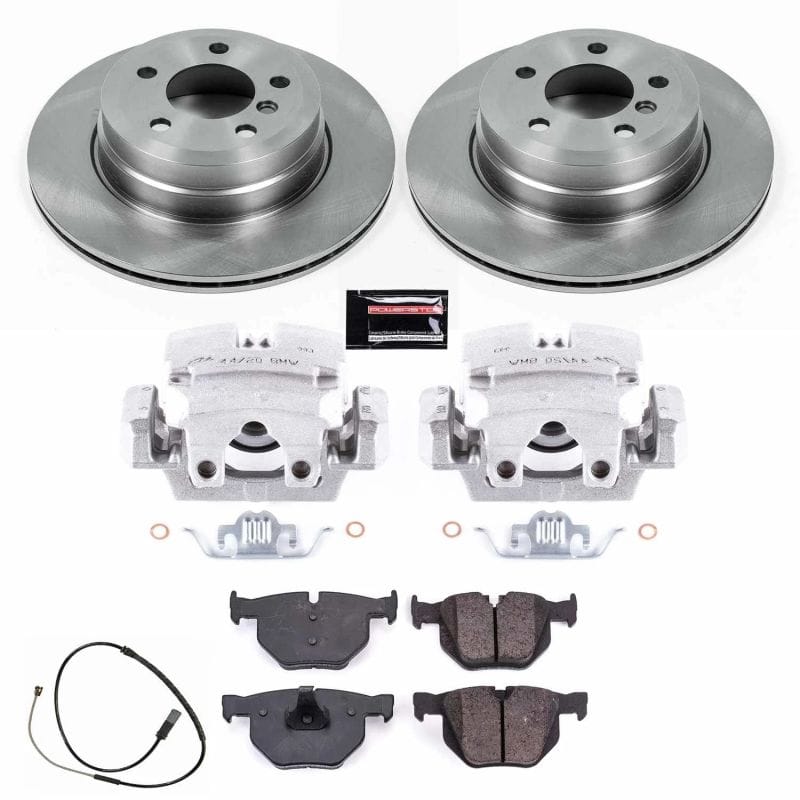 PowerStop — OE Stock Replacement Low-Dust Ceramic Brake Pad, Rotor and Caliper Kit
