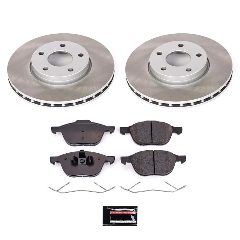 PowerStop — Semi-Coated Rotor and Low-Dust Ceramic Brake Pad Kit