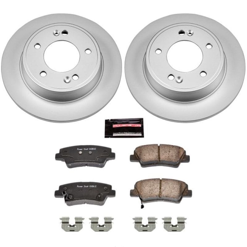 PowerStop — Genuine Geomet Coated Rotor and Low-Dust Ceramic Brake Pad Kit