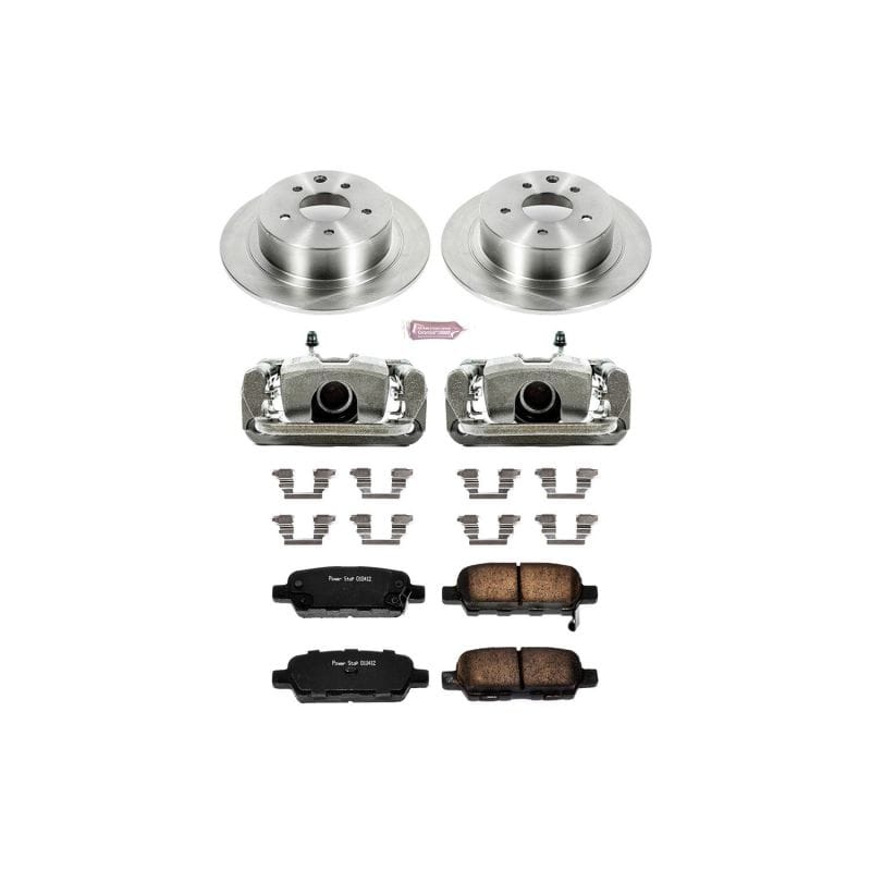 PowerStop — OE Stock Replacement Low-Dust Ceramic Brake Pad, Rotor and Caliper Kit
