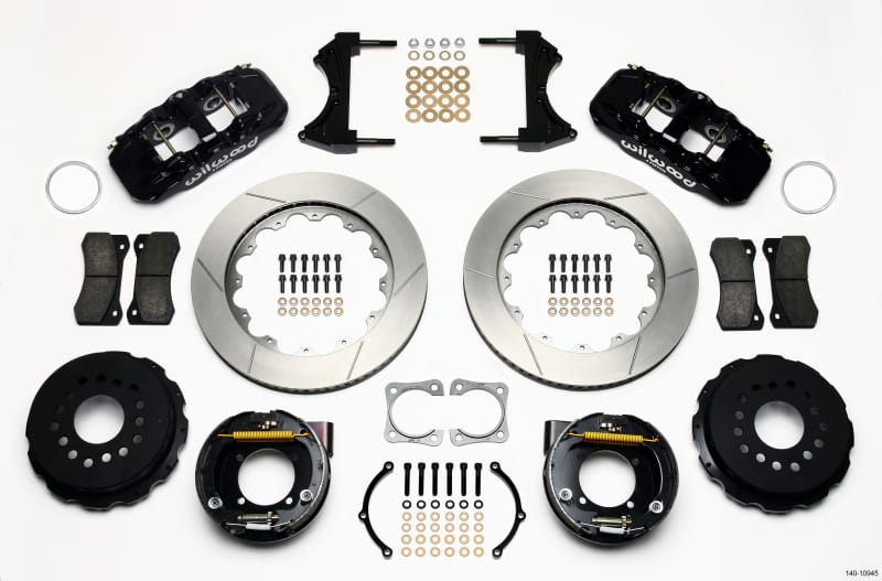 Wilwood — KIT,REAR,12 BOLT CHEVY,3.15 BEARING,2.81 OFFSET,AERO4,14.00 ROTOR