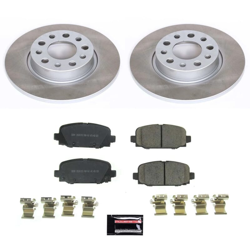 PowerStop — Semi-Coated Rotor and Low-Dust Ceramic Brake Pad Kit