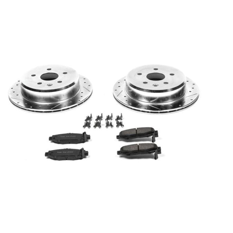 PowerStop — Z23 Daily Driver Carbon-Fiber Ceramic Brake Pad and Drilled & Slotted Rotor Kit