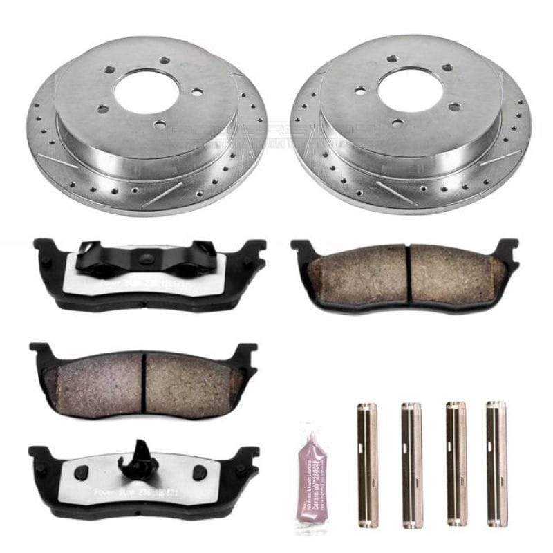 PowerStop — Z36 Truck and SUV Carbon-Fiber Ceramic Brake Pad and Drilled & Slotted Rotor Kit