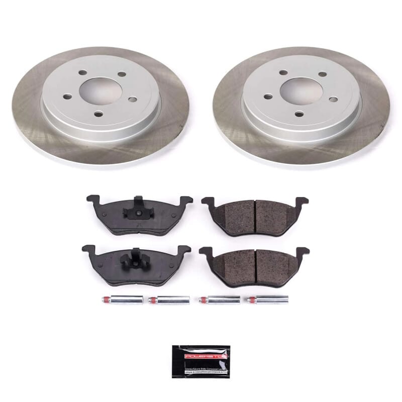 PowerStop — Semi-Coated Rotor and Low-Dust Ceramic Brake Pad Kit