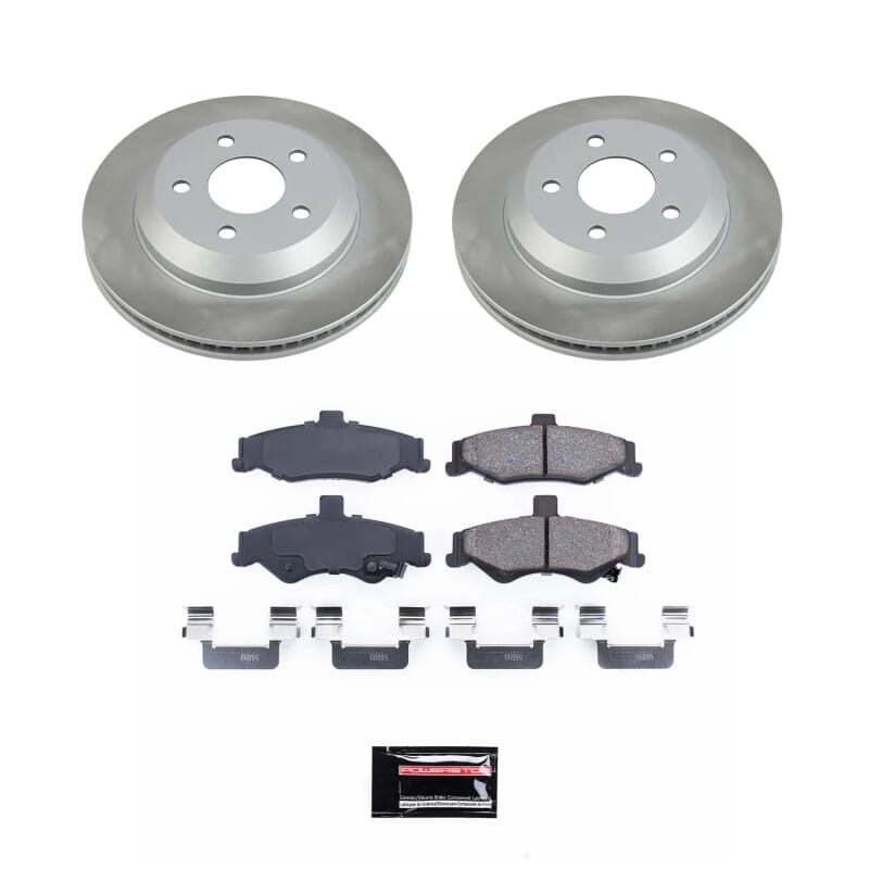 PowerStop — Semi-Coated Rotor and Low-Dust Ceramic Brake Pad Kit