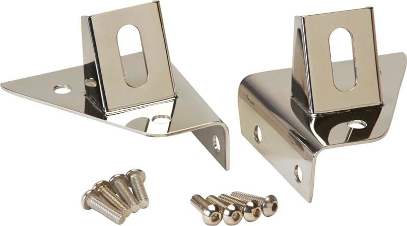 Kentrol — Kentrol 76-95 Jeep CJ/Wrangler YJ LED Light Bar Bracket Pair - Polished Silver