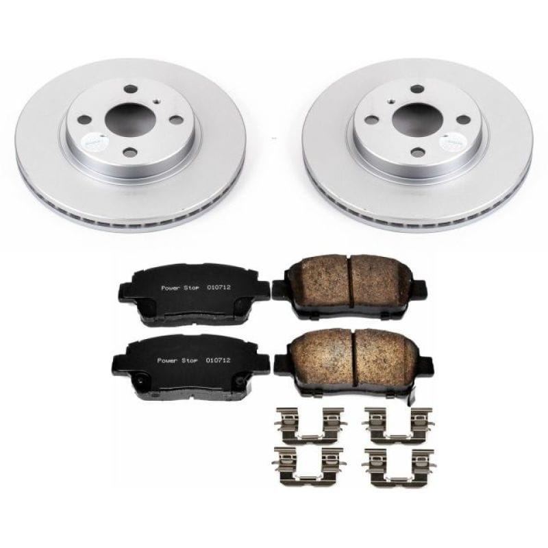 PowerStop — Genuine Geomet Coated Rotor and Low-Dust Ceramic Brake Pad Kit