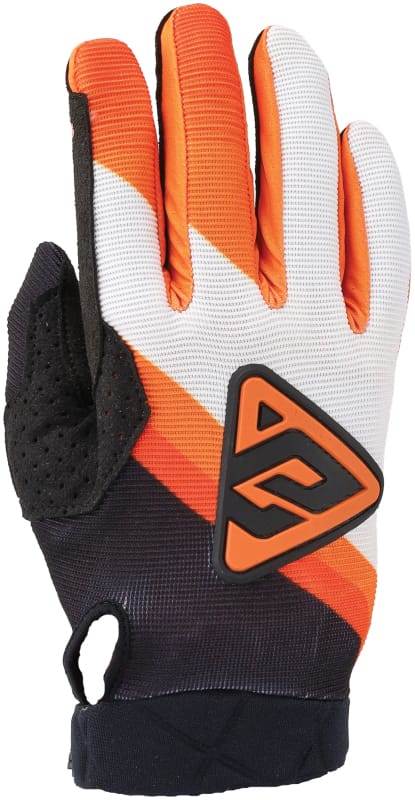 Answer — Answer Peak Flo Gloves Black/Hyper Orange/White Youth - Large