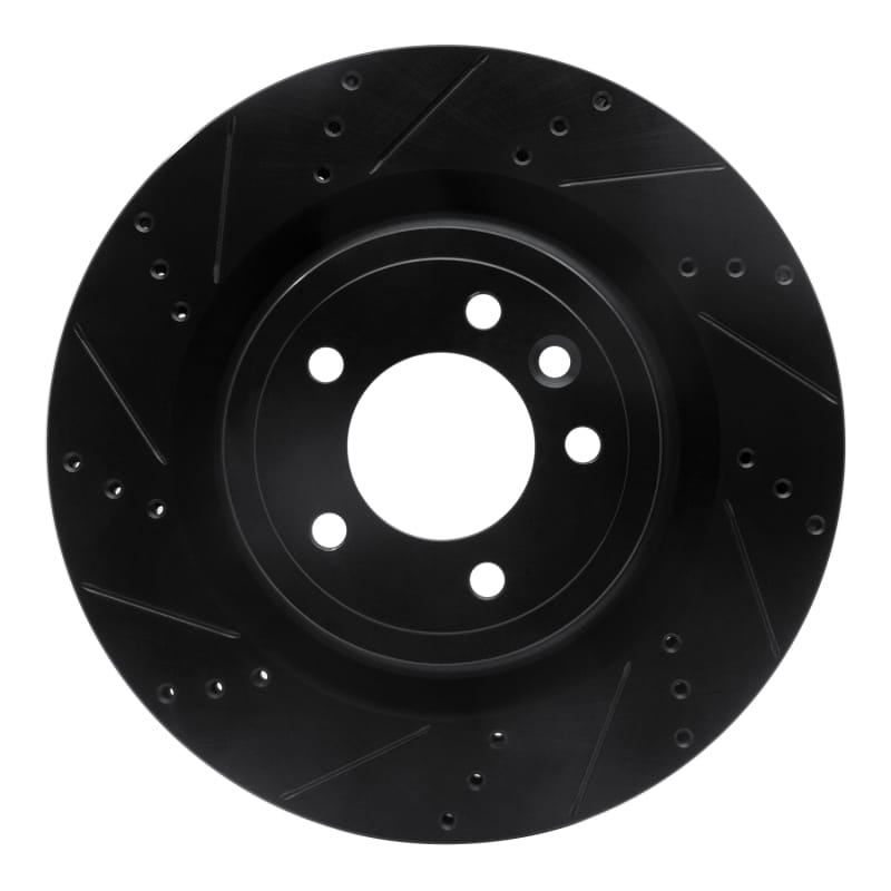 R1 Concepts — R1 Concepts Brake Rotor Drilled and Slotted Black