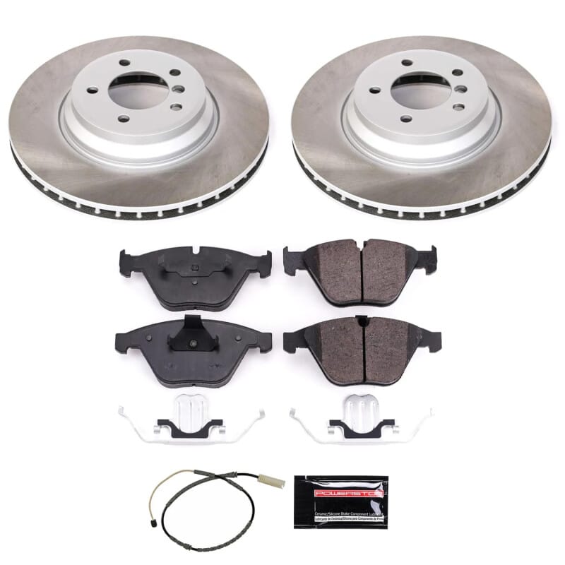 PowerStop — Semi-Coated Rotor and Low-Dust Ceramic Brake Pad Kit