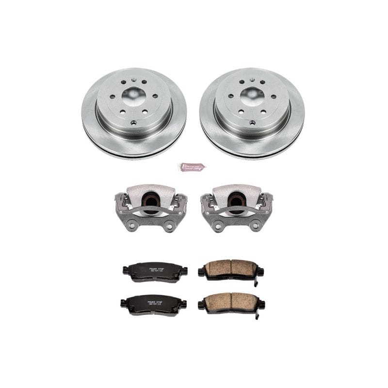PowerStop — OE Stock Replacement Low-Dust Ceramic Brake Pad, Rotor and Caliper Kit