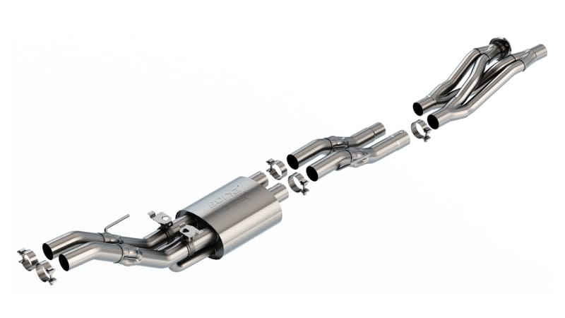 Borla — Mid-Section Exhaust System w/ Muffler, X-Pipe & Mid-Pipe - ATAK®