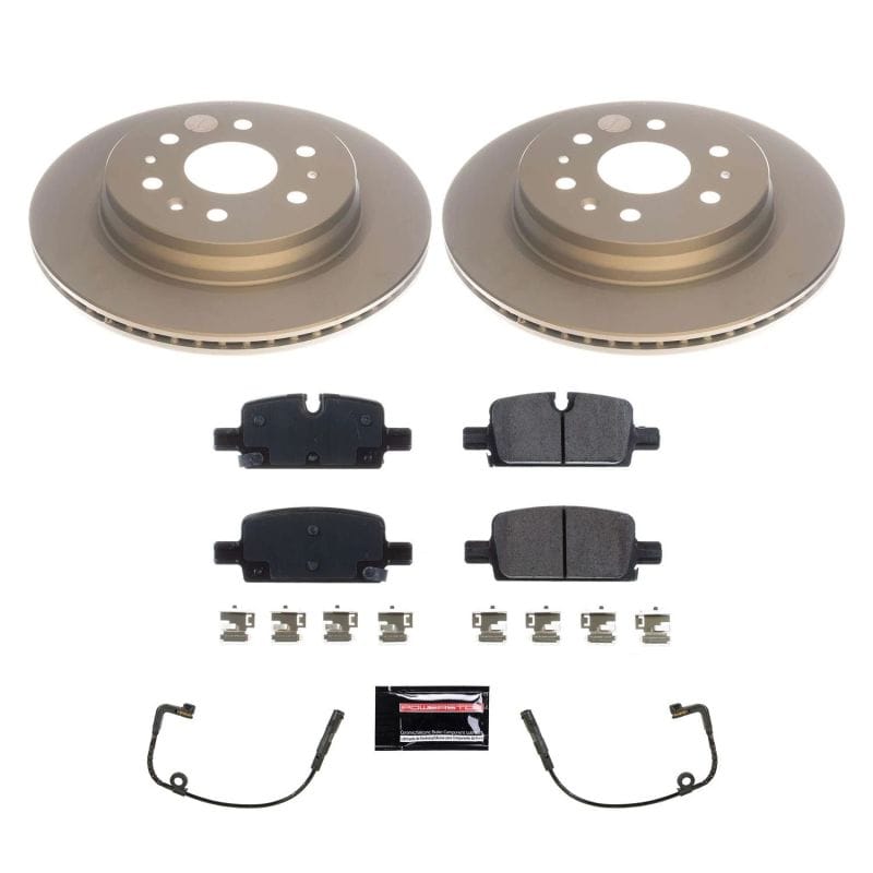 PowerStop — Genuine Geomet Coated Rotor and Low-Dust Ceramic Brake Pad Kit