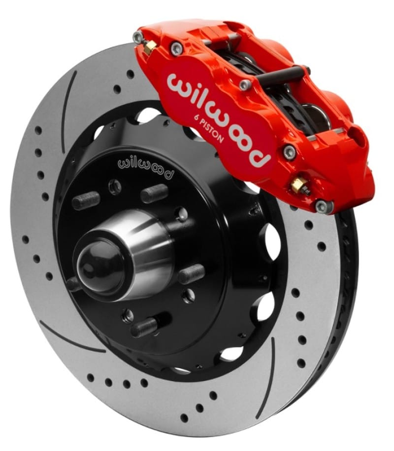 Wilwood — KIT,FRONT,FNSL6R,WWE 63-87 C10 IRON PRO SPINDLE,14.00 ROTOR,5 LUG,SRP,RED