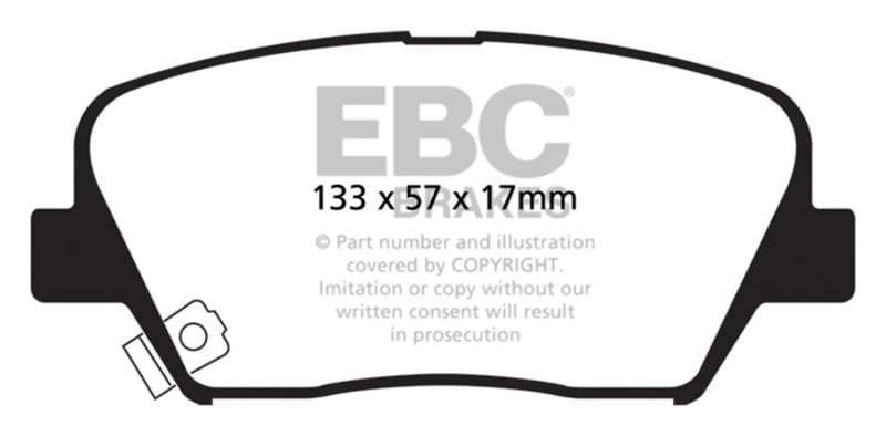 EBC — EBC 12+ Hyundai Azera 3.3 Ultimax2 Front Brake Pads
Disc Brake Pad