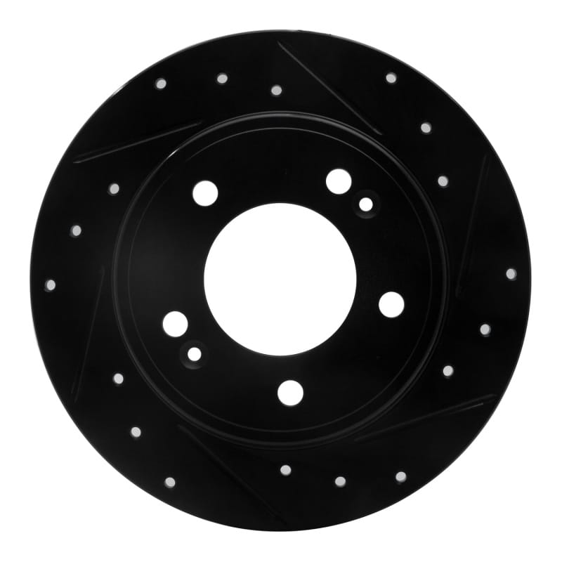 R1 Concepts — R1 Concepts Brake Rotor Drilled and Slotted Black