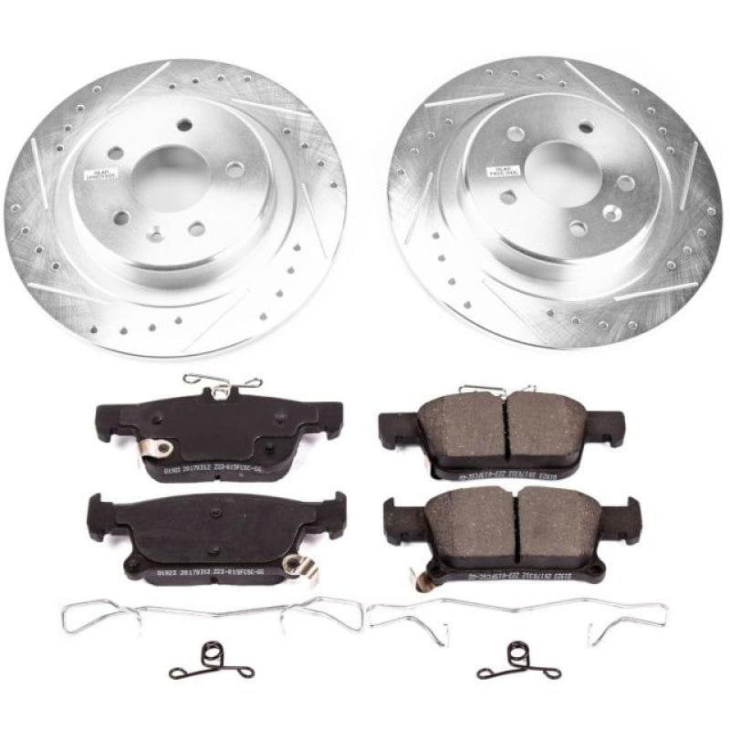 PowerStop — Z23 Daily Driver Carbon-Fiber Ceramic Brake Pad and Drilled & Slotted Rotor Kit