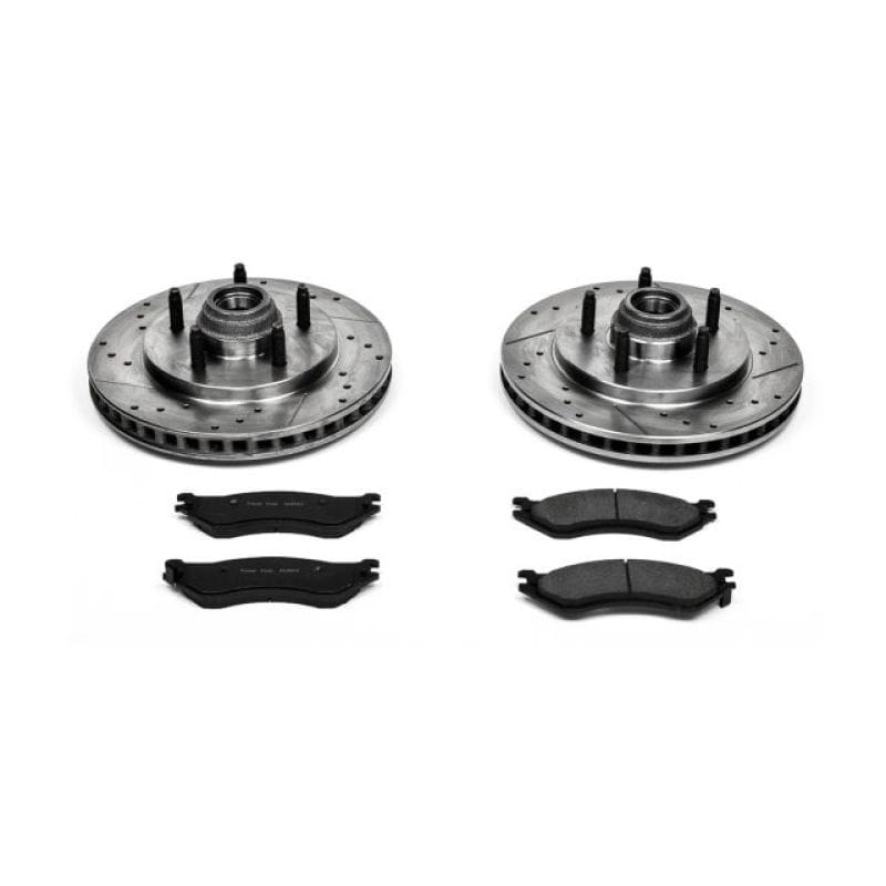 PowerStop — Z23 Daily Driver Carbon-Fiber Ceramic Brake Pad and Drilled & Slotted Rotor Kit
