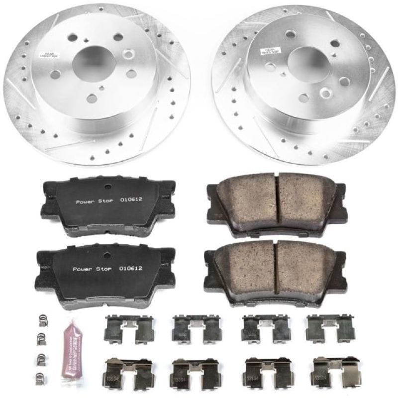 PowerStop — Z23 Daily Driver Carbon-Fiber Ceramic Brake Pad and Drilled & Slotted Rotor Kit
