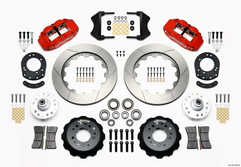 Wilwood — KIT,FRONT,MUSTANG 65-69,V8 DRUM SPINDLE 14.00 ROTOR,RED