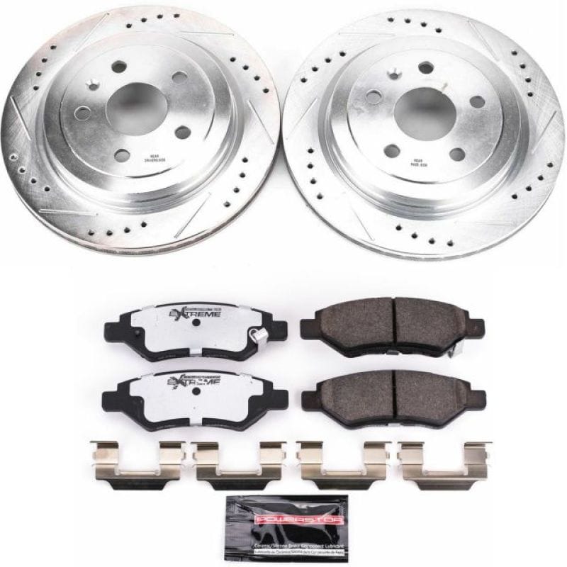 PowerStop — Z26 Street Performance Ceramic Brake Pad and Drilled & Slotted Rotor Kit