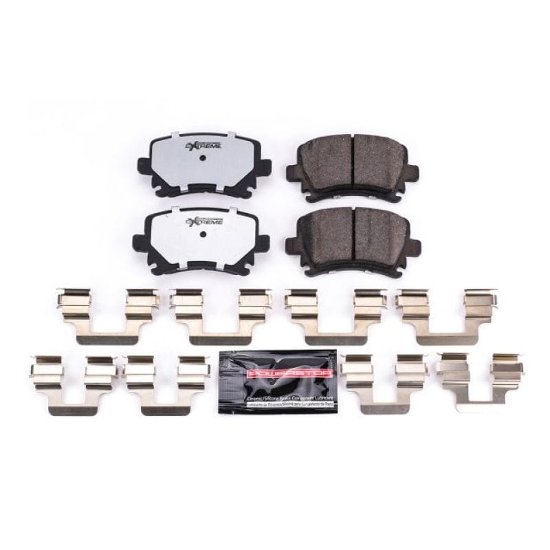 PowerStop — PowerStop - Z26 Performance Carbon-Fiber Ceramic Brake Pads with Hardware Kit