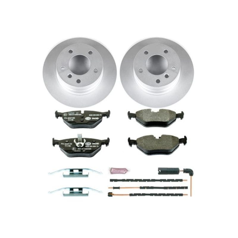 PowerStop — Genuine Geomet Coated Rotors, ECE-R90 Brake Pads + Hardware Kit