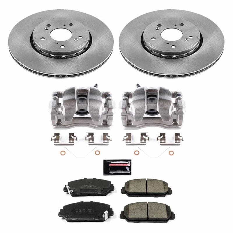 PowerStop — OE Stock Replacement Low-Dust Ceramic Brake Pad, Rotor and Caliper Kit