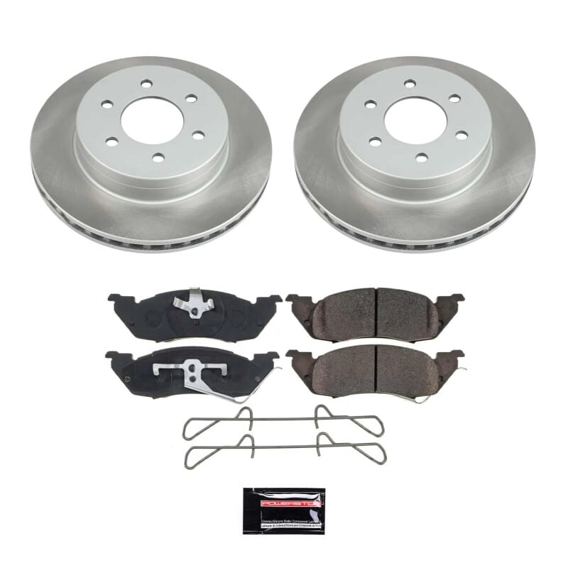 PowerStop — Semi-Coated Rotor and Low-Dust Ceramic Brake Pad Kit