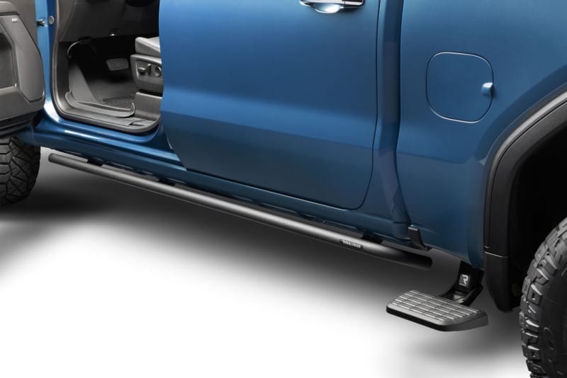AMP Research — Bedstep®2 Flip Down Side Bumper Step 19-26 Silv/Sra 1500, 22 LTD/Lmtd, Short Bed
BEDSTEP®2