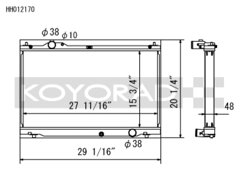 Koyo — Koyorad HH012170 Racing All Aluminum Radiator