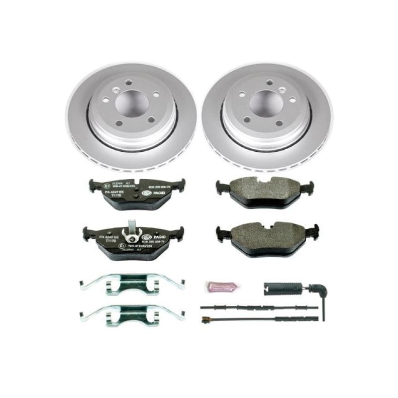 PowerStop — Genuine Geomet Coated Rotors, ECE-R90 Brake Pads + Hardware Kit