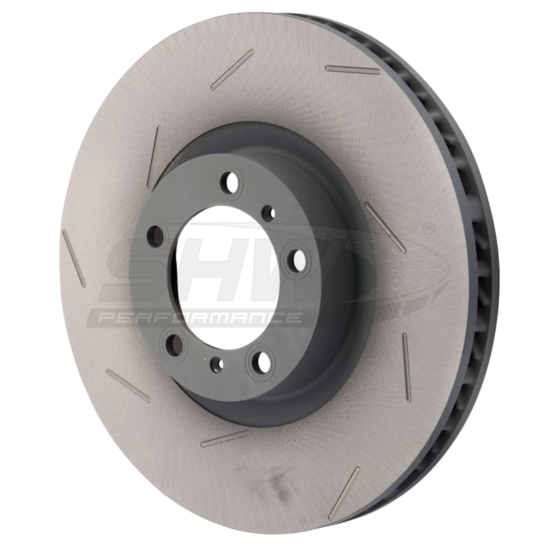 SHW Performance — SHW 17-20 Porsche Panamera 4S 2.9L w/18in Wheel Left Front Slotted Monobloc Brake Rotor (971615301L)