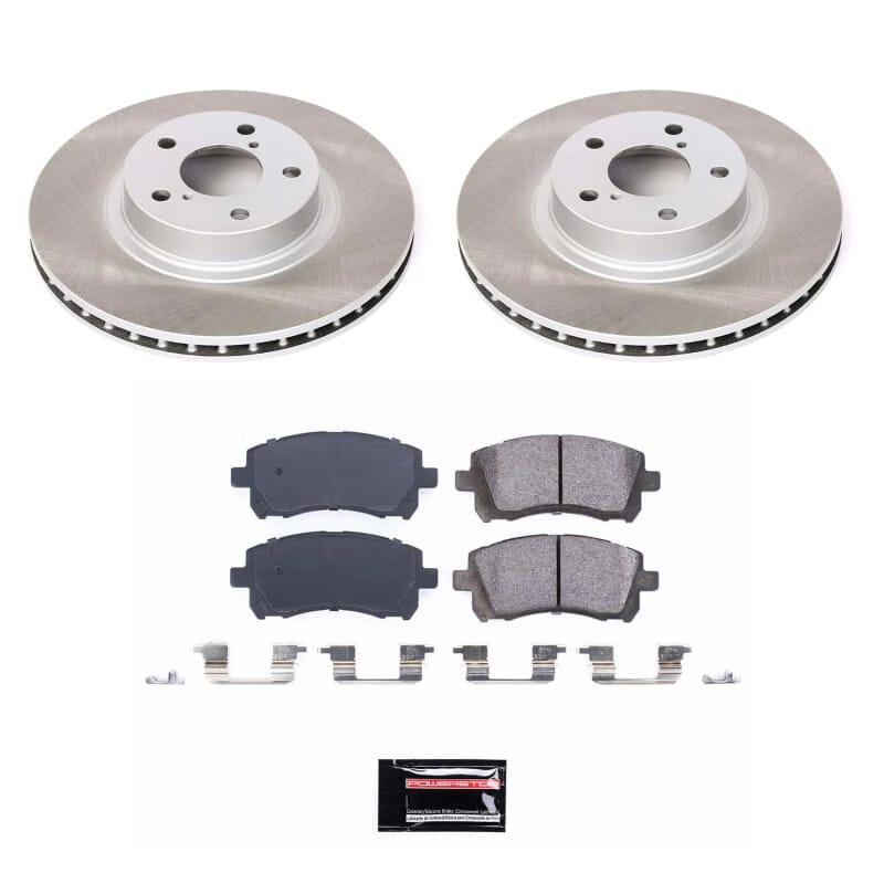 PowerStop — Semi-Coated Rotor and Low-Dust Ceramic Brake Pad Kit